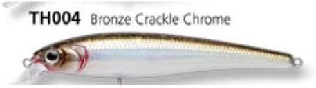 Baker Lure Susp Jerkbait 3.75" 1/2oz Bronze Crackle Chrome