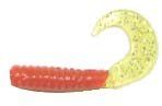 Action Bait 3in Curly Grubs (Option: 25pk Chartreuse Red Glitter)