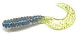 Action Bait 3in Curly Grubs (Option: 25pk Firecracker Chartreuse Tail)