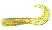 Action Bait 4in Curly Grubs (Option: 12pk Chartreuse Red Glitter)
