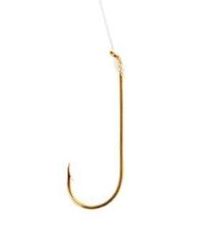 Eagle Claw Aberdeen Gold Snelled Hook (Option: Size 1/0)