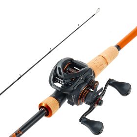 VEVOR Rod and Fishing Reel Combo, IM7 Carbon Fiber Baitcasting Rod and Reel Combo, Bass Fishing Pole with 7+1 BB System, 7.0:1 Gear Ratio, Cork Handle (Default: Default)